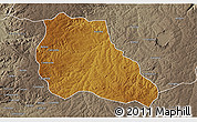 Physical 3D Map of Mungo, semi-desaturated