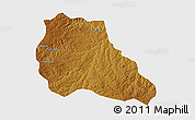 Physical 3D Map of Mungo, single color outside