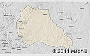 Shaded Relief 3D Map of Mungo, desaturated