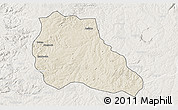Shaded Relief 3D Map of Mungo, lighten