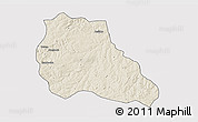 Shaded Relief 3D Map of Mungo, single color outside