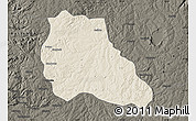 Shaded Relief Map of Mungo, darken