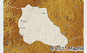 Shaded Relief Map of Mungo, physical outside