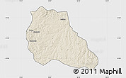 Shaded Relief Map of Mungo, single color outside