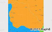 Political Simple Map of Mungo