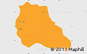 Political Simple Map of Mungo, single color outside
