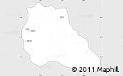 Silver Style Simple Map of Mungo, single color outside