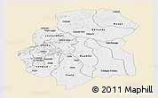 Classic Style Panoramic Map of Huambo, single color outside