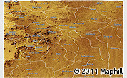 Physical Panoramic Map of Huambo