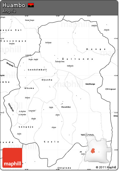Blank Simple Map of Huambo