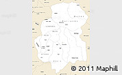 Classic Style Simple Map of Huambo