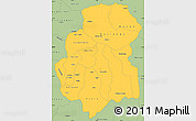 Savanna Style Simple Map of Huambo