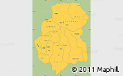Savanna Style Simple Map of Huambo, single color outside