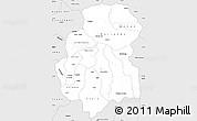 Silver Style Simple Map of Huambo