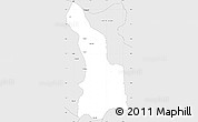 Silver Style Simple Map of Tchikala-Tcholo.