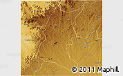Physical 3D Map of Caluquembe