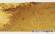 Physical Panoramic Map of Caluquembe