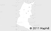 Silver Style Simple Map of Caluquembe
