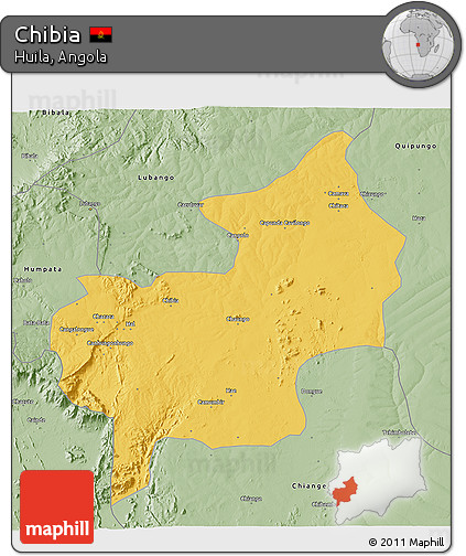 Savanna Style 3D Map of Chibia