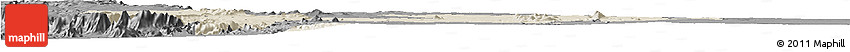 Shaded Relief Horizon Map of Chibia, darken, desaturated Shaded Relief Horizon Map of Chibia, darken, desaturated