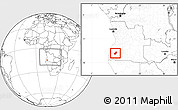 Blank Location Map of Chibia, within the entire country