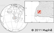Blank Location Map of Chibia, highlighted country