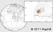 Blank Location Map of Chibia, highlighted parent region