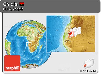 Physical Location Map of Chibia, highlighted parent region