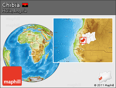Physical Location Map of Chibia, highlighted parent region