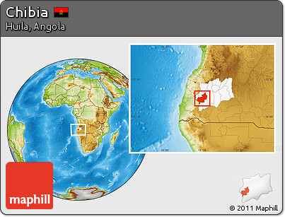 Physical Location Map of Chibia, highlighted parent region