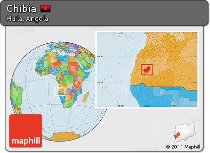 Political Location Map of Chibia