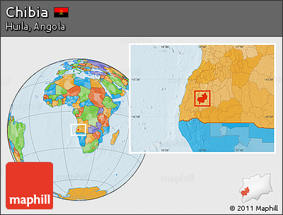 Political Location Map of Chibia