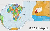 Political Location Map of Chibia, highlighted parent region