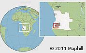 Savanna Style Location Map of Chibia, highlighted country, highlighted parent region, within the entire country