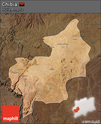 Satellite Map of Chibia, darken