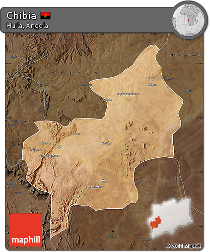 Satellite Map of Chibia, darken