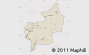 Shaded Relief Map of Chibia, cropped outside
