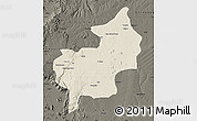 Shaded Relief Map of Chibia, darken