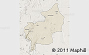 Shaded Relief Map of Chibia, lighten