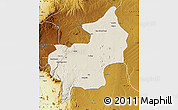 Shaded Relief Map of Chibia, physical outside