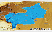 Political Panoramic Map of Chibia, physical outside