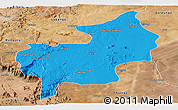 Political Panoramic Map of Chibia, satellite outside