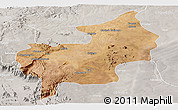 Satellite Panoramic Map of Chibia, lighten, semi-desaturated