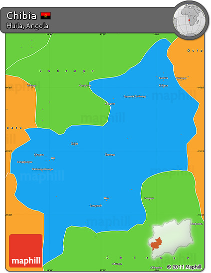 Political Simple Map of Chibia