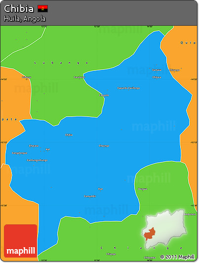 Political Simple Map of Chibia