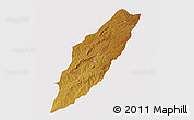 Physical 3D Map of Chipindo, cropped outside