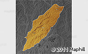 Physical 3D Map of Chipindo, darken, desaturated