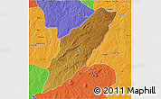 Physical 3D Map of Chipindo, political outside
