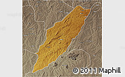 Physical 3D Map of Chipindo, semi-desaturated