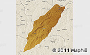 Physical 3D Map of Chipindo, shaded relief outside